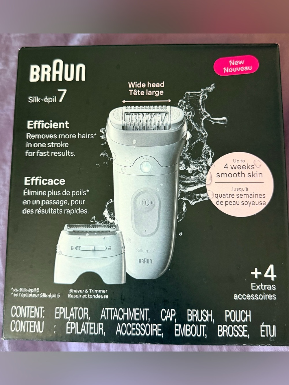Braun Silk-épil 7 Wet & Dry Epilator Kit NWT